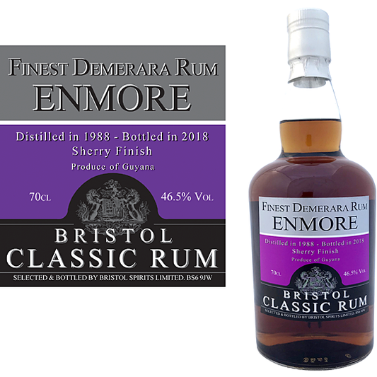 Enmore 1988 - 30YO - Sherry finish - 46.5% vol/abv. - Rare Premium Rum