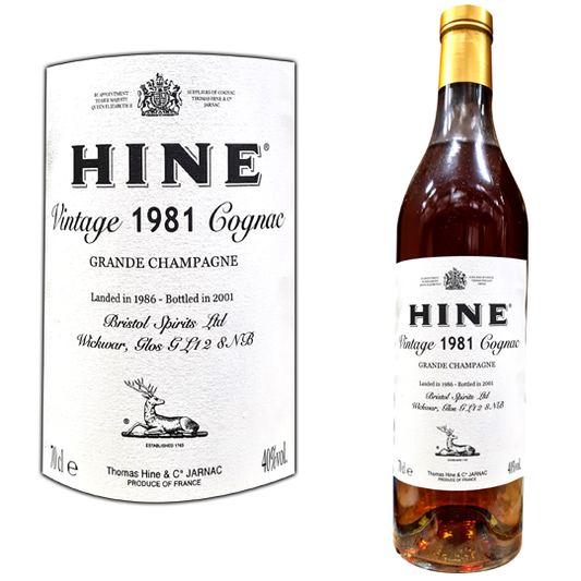 Hine 1981 Cognac - Grande Champagne - 40% vol/abv.